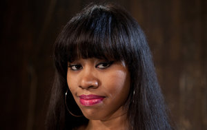 18 year old female boxer Sabrina Blond covers up her naked tits